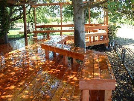 Redwood Deck & Benches